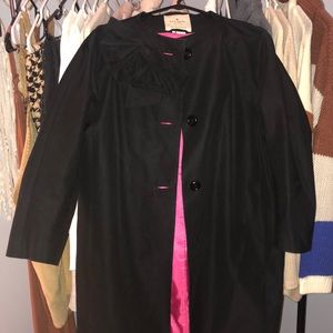 Black kate spade bow coat